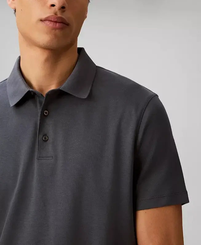 Men's Supima Short-Sleeve Polo Shirt - Dark Slate - 4