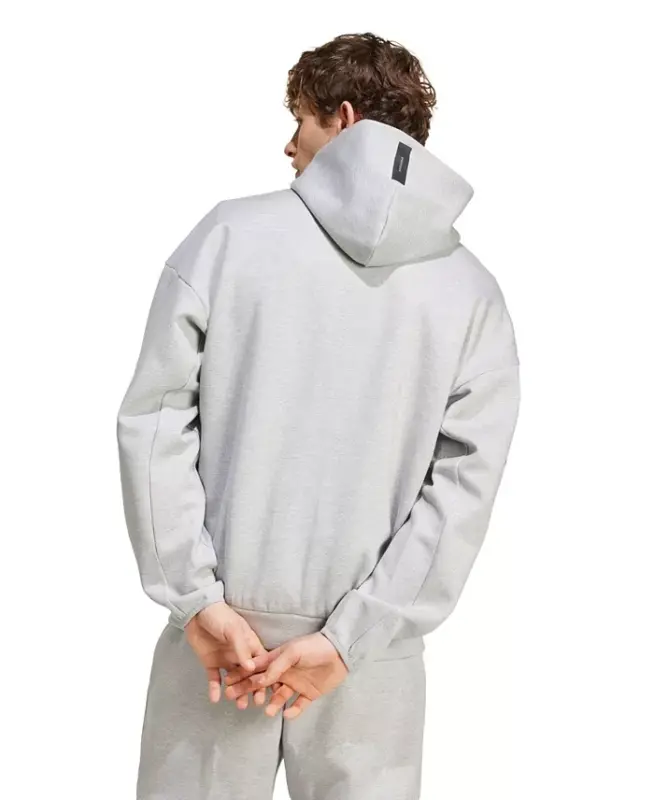 Men's Full Zip Hooded Sweatshirt - Gray heather - 4
