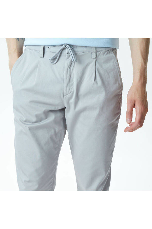 Erkek Tapered Fit Chino Gri Pantolon - 18