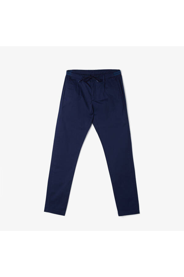 Erkek Tapered Fit Chino Lacivert Pantolon - 8