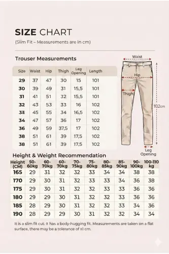 Erkek Tarçın Kahve Gabardin Pamuklu Slim Fit Esnek Ofis Stili Chino Pantolon - Tarçın Kahve - 7