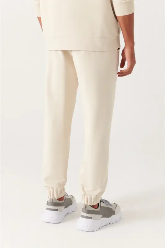 Erkek Taş Basic Pamuklu 2 iplik Jogger E003403-Taş - 3