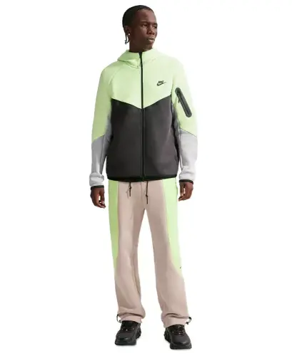 Erkek Tech Fleece Fermuarlı Kapüşonlu Üst - Lite Sıvı Misket Limonu/Antrasit 