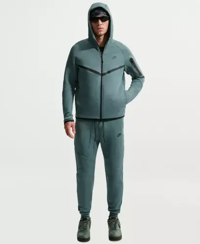 Tech Men's Fleece Full-Zip Hoodie - Mineral Slate/Black 