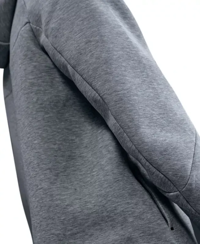 Men's Tech Fleece Full-Zip Windrunner Logo Hoodie - Dark Gray Heather/Black - 3