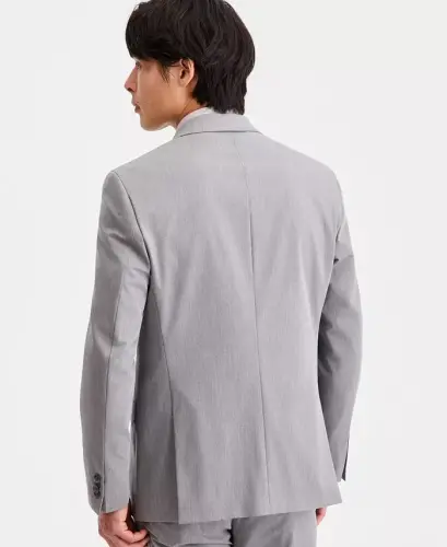 Men's Techni-Cole Suit Separates Slim-Fit Suit Jacket - Light Grey - 8