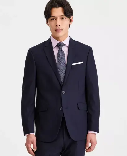 Men's Techni-Cole Suit Separates Slim-Fit Suit Jacket - Navy - KENNETH COLE REACTION (1)