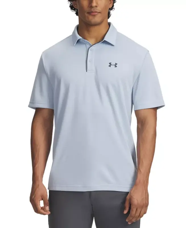 Men's Tech Short-Sleeve Polo Shirt - Blue Clam/Pitch Gray - 1