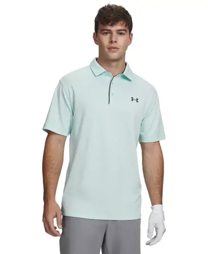 Men's Tech Short-Sleeve Polo Shirt - Refresh Mint/Pitch Gray 