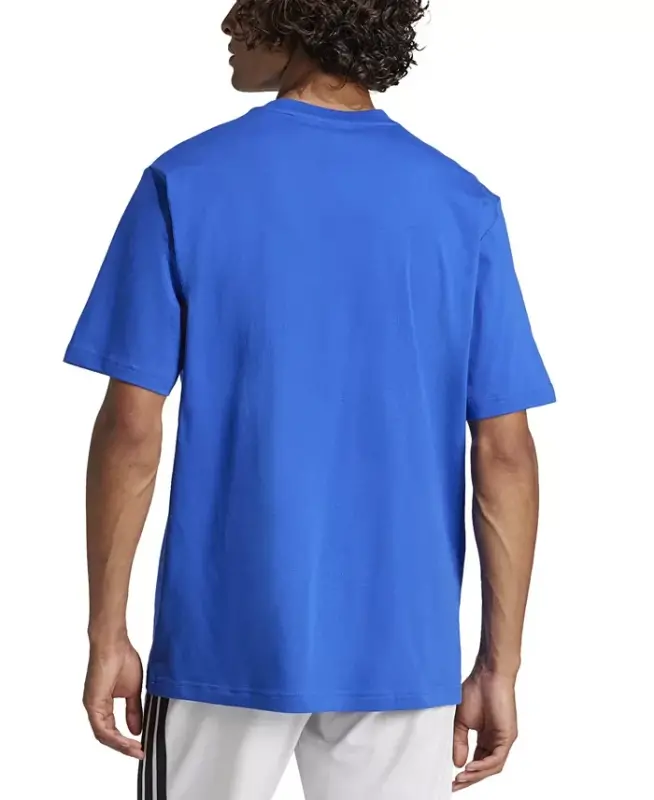 Men's Essentials Regular-Fit Linear Logo Graphic T-Shirt-Royal Blue/blk - 2