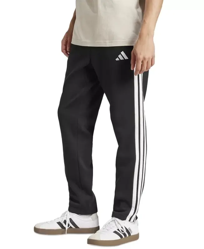 Men's Essentials Regular-Fit 3-Stripes Track Pants-Black/wht - ADIDAS