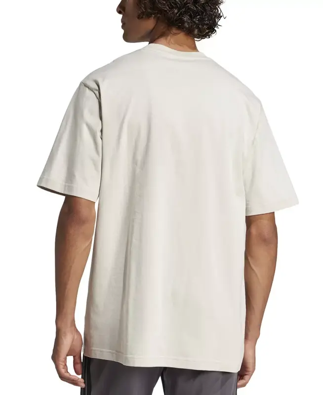 Men's Essentials Regular-Fit Linear Logo Graphic T-Shirt - Alumina/White - 2