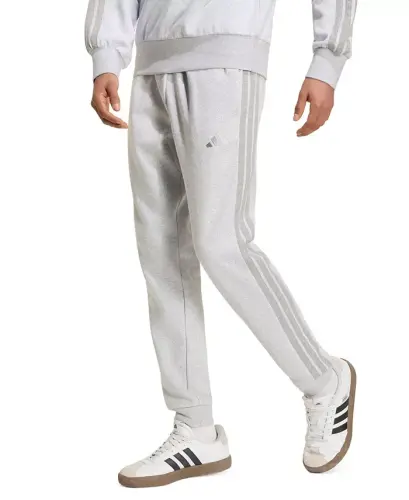 Men's Essentials Three-Stripes Regular-Fit Fleece Joggers - Light Gray Heather 