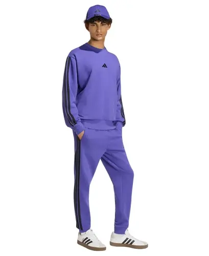 Men's Essentials Three-Stripes Regular-Fit Fleece Joggers - Pure Purple - ADIDAS (1)