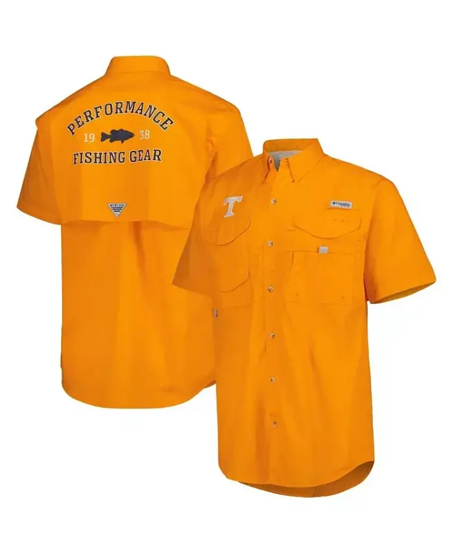 Men's Tennessee Orange Tennessee Volunteers Bonehead Button-Up Shirt - Tennessee Orange - COLUMBIA
