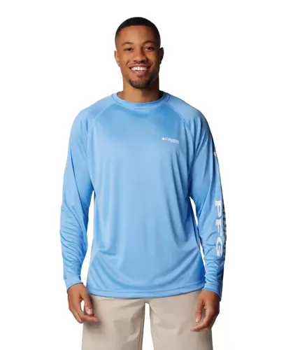 Men's Terminal Tackle Long-Sleeve T-Shirt - White Cap, White Logo 