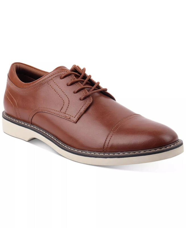 Men's Theo Cap Toe Oxford Dress Shoe, Created for Modazone - Brown - 1