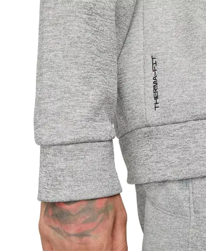 Men's Therma-FIT Full-Zip Logo Hoodie - Dark Gray Heather - 3