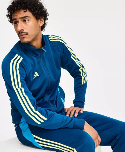 Men's Tiro 24 Slim-Fit Performance 3-Stripes Track Jacket - Leg Marine/citrine - 3