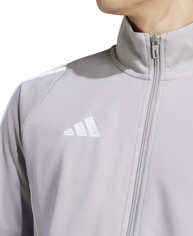 Men's Tiro 24 Slim-Fit Performance 3-Stripes Track Jacket - Mid Grey / Wht - 3