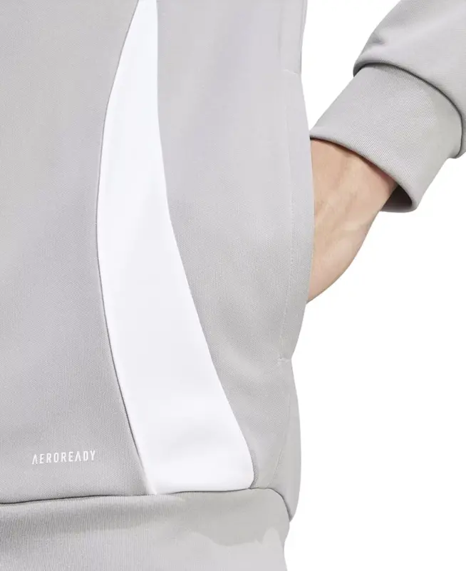 Men's Tiro 24 Slim-Fit Performance 3-Stripes Track Jacket - Mid Grey / Wht - 4