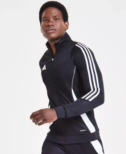 Men's Tiro 24 Slim-Fit Performance 3-Stripes Track Jacket - Black/wht 