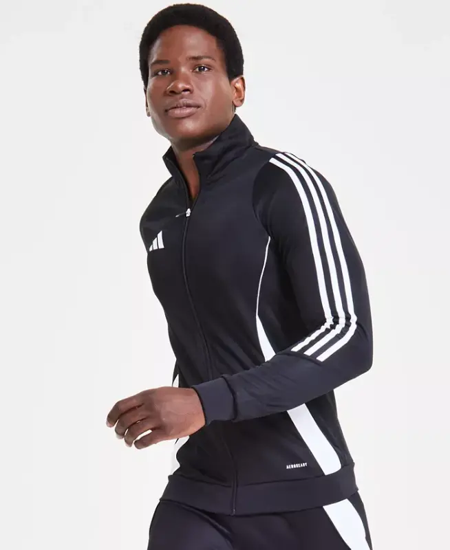 Men's Tiro 24 Slim-Fit Performance 3-Stripes Track Jacket - Black/wht - 1