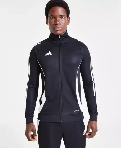 Men's Tiro 24 Slim-Fit Performance 3-Stripes Track Jacket - Black/wht - 6
