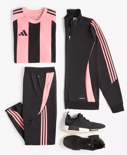 Men's Tiro 24 Slim-Fit Performance 3-Stripes Track Jacket-Black/pink - 9