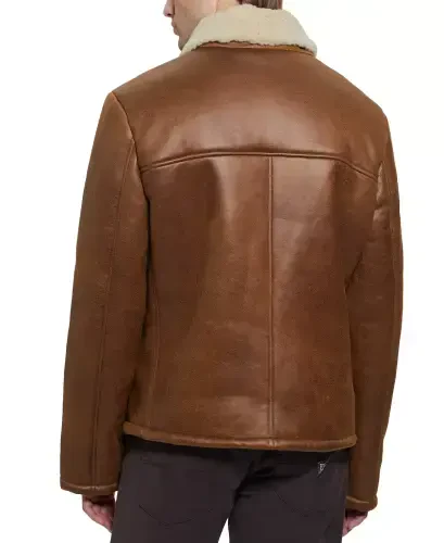 Men's Toni Asymmetrical Faux Leather Jacket-Dirty Chai - GUESS (1)