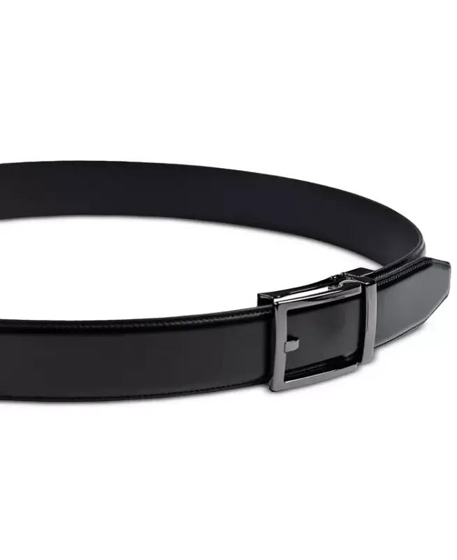 Men's Track-Lock Belt, Created for Modazone - Black - 4