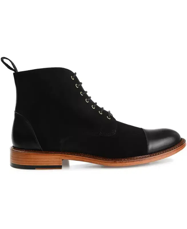 Men's Troy Handcrafted Leather and Suede Dress Boots - 2