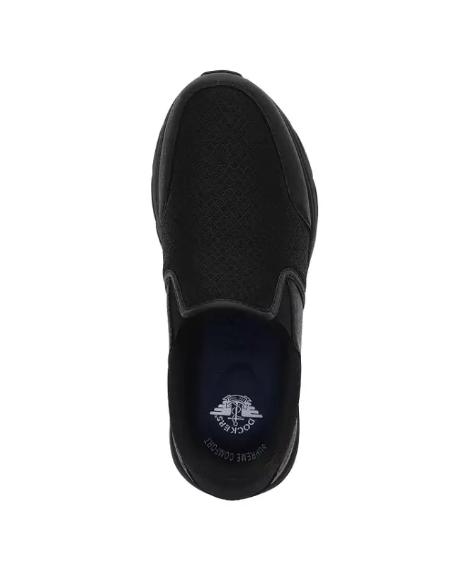 Men's Tucker Slip Resistant Slip On Sneakers - Black - 4