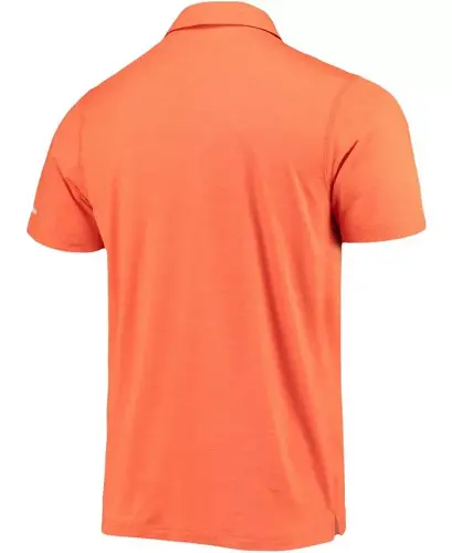 Men's Orange Clemson Tigers Tech Trail Space Dye Omni-Shade Polo - Orange - 3