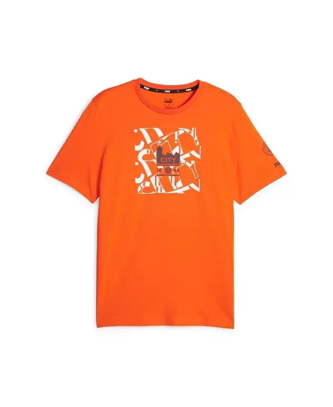 Men's Orange Manchester City FtblCore Graphic T-shirt - Orange - 2