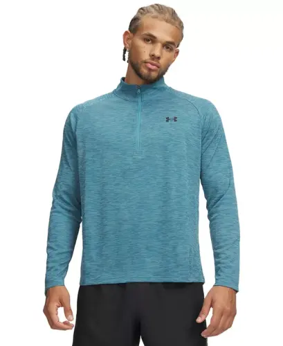 Men's UA Tech Space-Dyed Half-Zip Performance Sweatshirt - Boundless Blue 