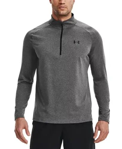 Men's UA Tech Half-Zip Pullover-Carbon Heather/Black 