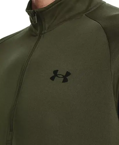 Men's UA Tech Half-Zip Pullover-Od Green / Blk - 4
