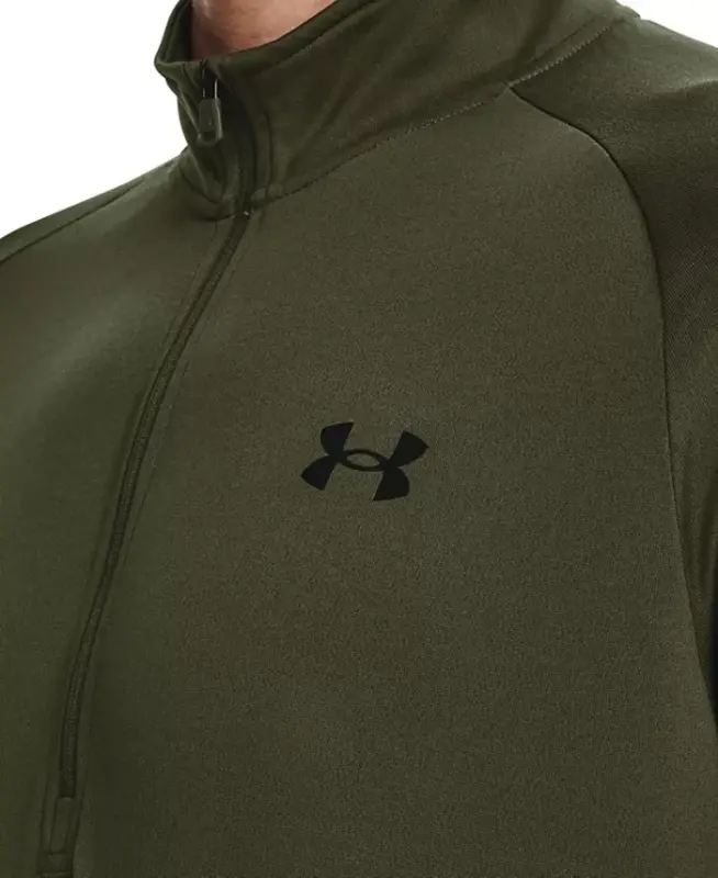 Men's UA Tech Half-Zip Pullover-Od Green / Blk - 4