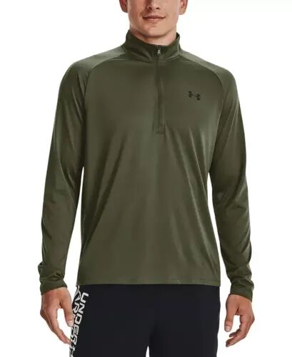 Men's UA Tech Half-Zip Pullover-Od Green / Blk 