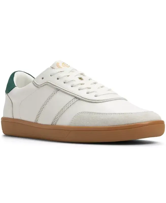 Men's Uptown Synthetic Lace Up Sneakers - White Combo - 1