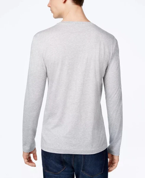 Men's Long Sleeve Crew Neck Jersey T-Shirt-CCA - Silver - Lacoste (1)