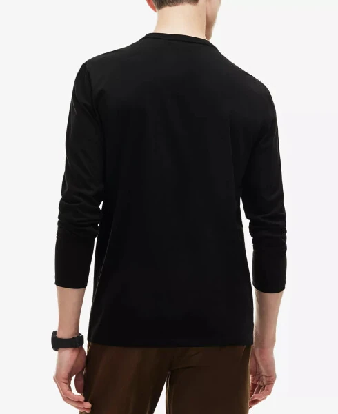 Men's Long Sleeve Crew Neck Jersey T-Shirt-031 - Black - Lacoste (1)