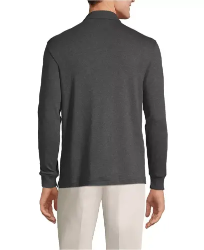 Men's Long Sleeve Cotton Supima Polo Shirt - LANDS' END (1)