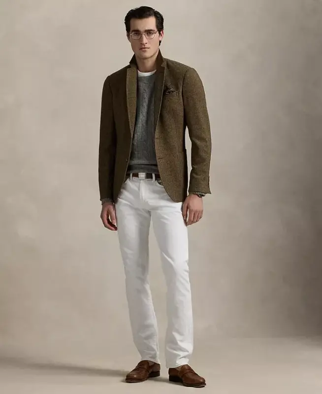 Men's Varick Slim Straight Jeans - New Hudson White - 2