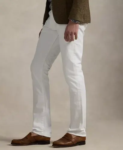 Men's Varick Slim Straight Jeans - New Hudson White - 4