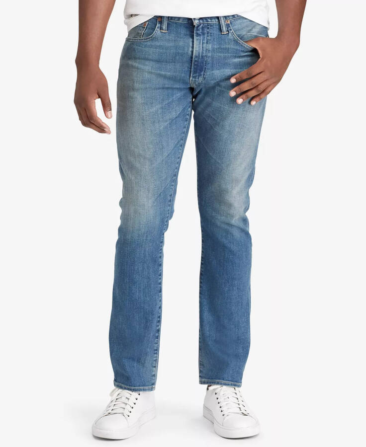 Erkek Varick Slim Straight Jeans Mavi - 1