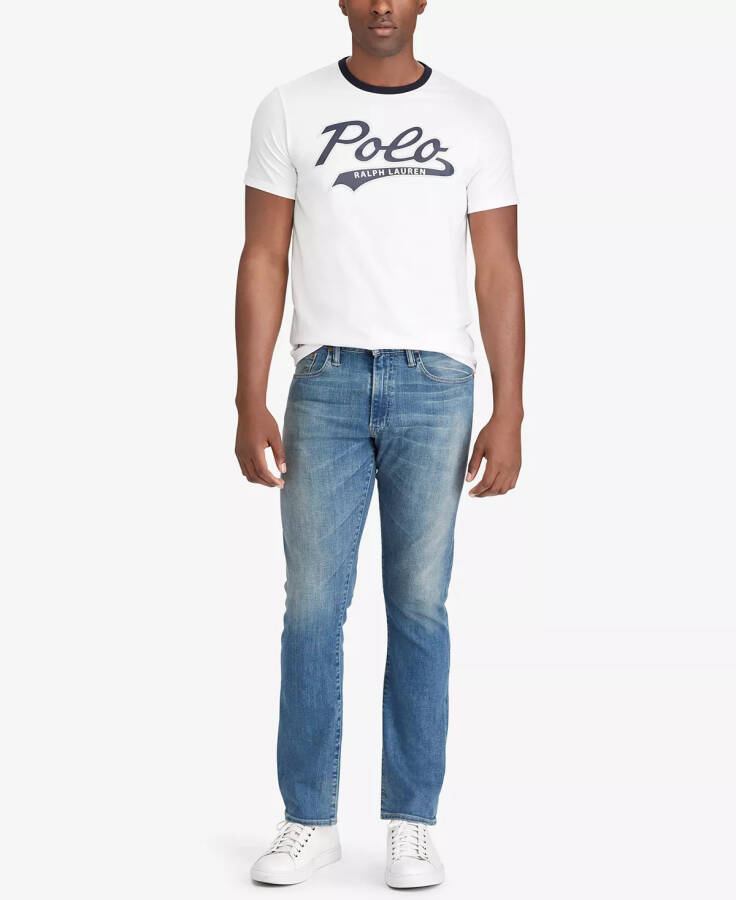 Erkek Varick Slim Straight Jeans Mavi - 3