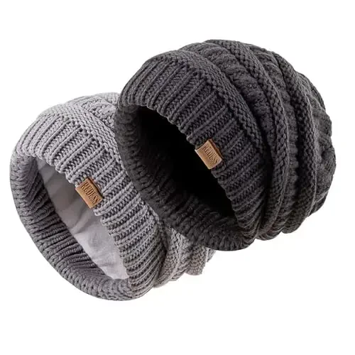 REDESS Slouchy Beanie Hat for Men and Women Winter Warm Chunky Soft Oversized Cable Knit Cap - MODAZONE (1)