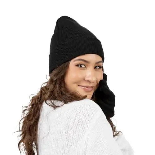 12 Pack Winter Beanie Hats for Men Women, Warm Cozy Knitted Cuffed Skull Cap, Wholesale - 6